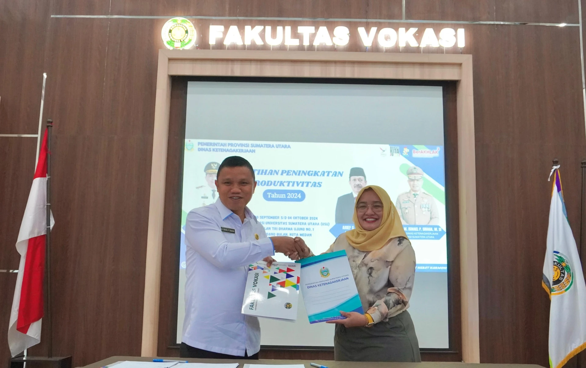 Penandatanganan Kerja Sama Fakultas Vokasi USU dengan Dinas Ketenagakerjaan Provinsi Sumatera Utara